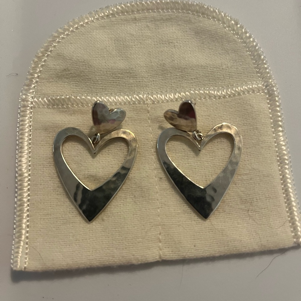 James Avery Silver Heart Earrings